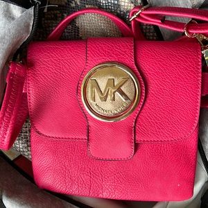 Michael kors cross body hot pink bag